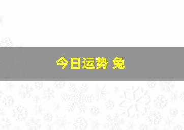 今日运势 兔